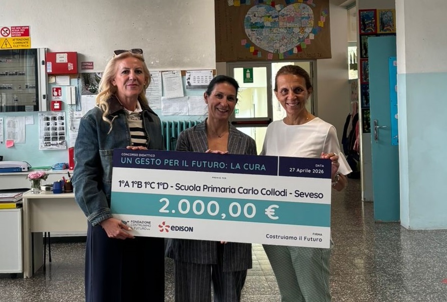 La scuola Collodi di Seveso si classifica seconda al concorso “Un gesto per il futuro: la cura”