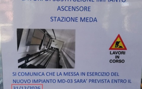 Ascensori della stazione di Meda chiusi dal 22 settembre: il sindaco e i capigruppo scrivono a Ferrovie Nord