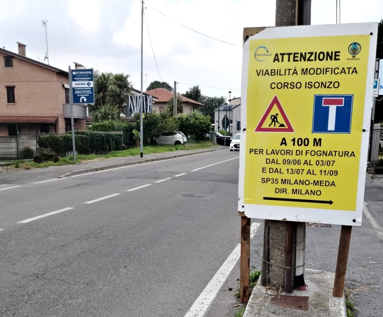 Cantiere in corso Isonzo, chiusura fino a settembre
